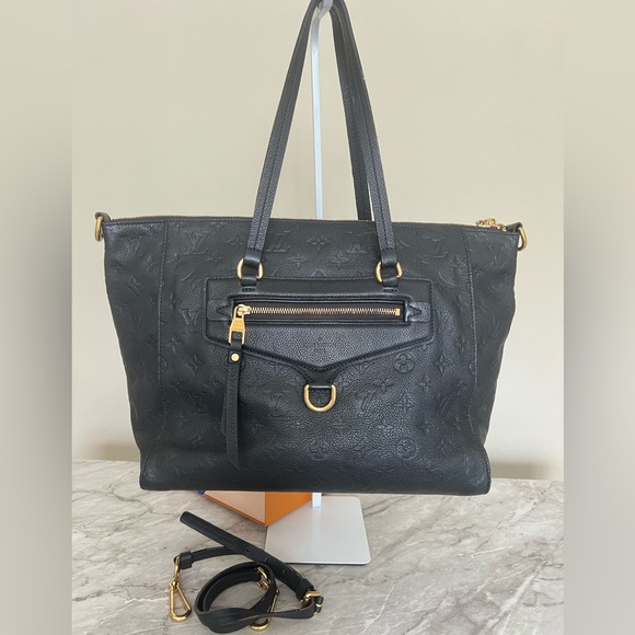 Louis Vuitton Lumineuse PM Tote Black Monogram Empreinte bag